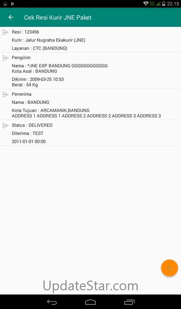 Cek Resi Paket JNE 2.0