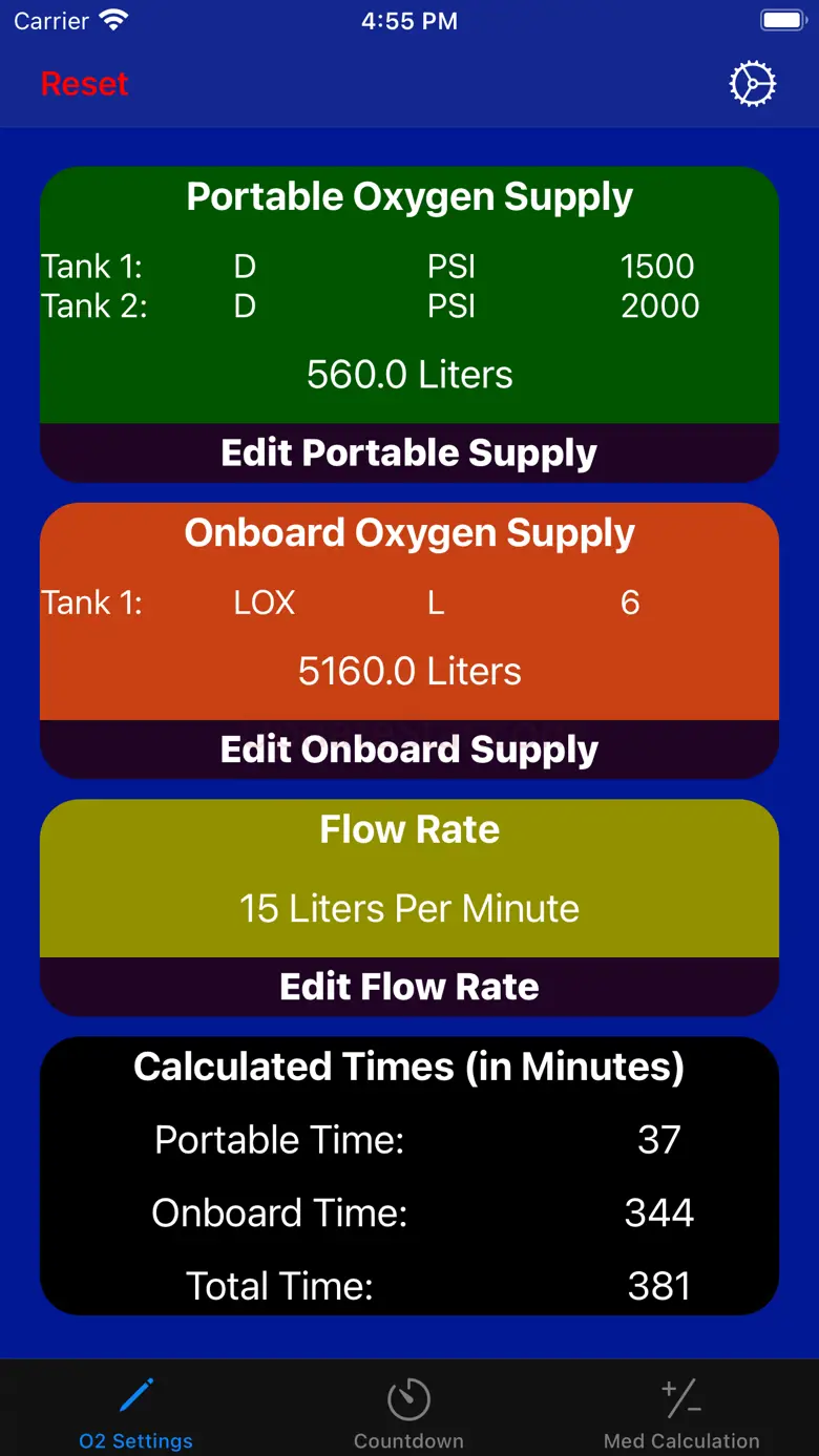 Oxygen Calculation Tool 1.4