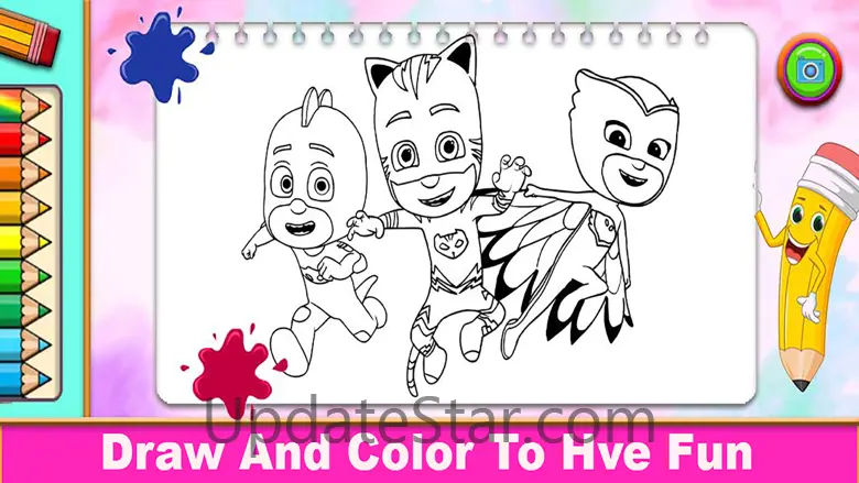 P j Super Heroes Coloring 1.0