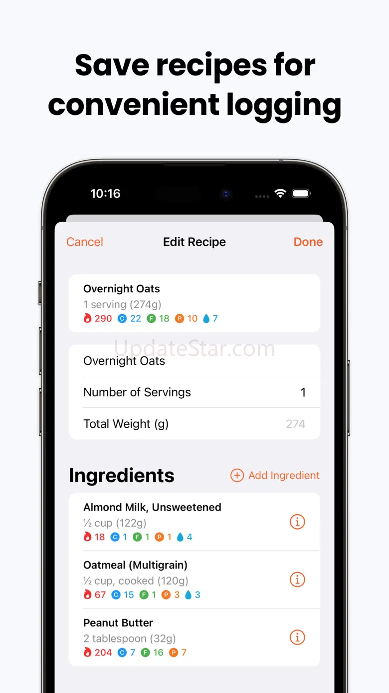 FoodNoms - Nutrition Tracker 2024.8