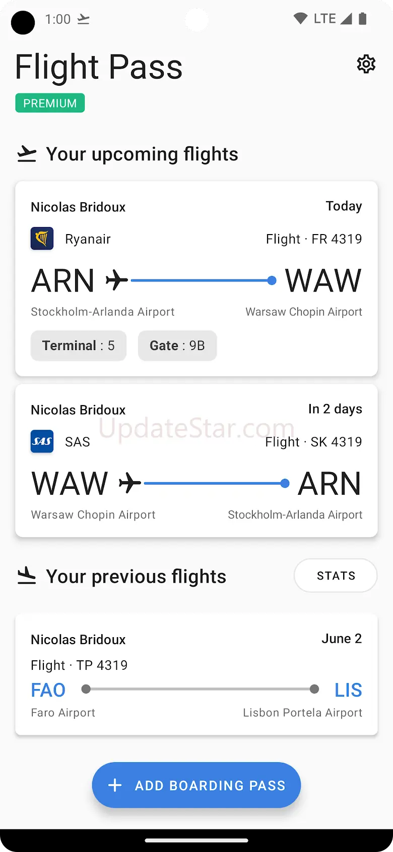 Flight Boarding Pass Wallet 2.4.7