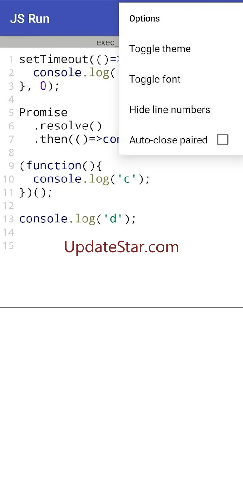 JS Run (Javascript editor and  1.2.2.30