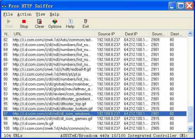 Free HTTP Sniffer 1.0