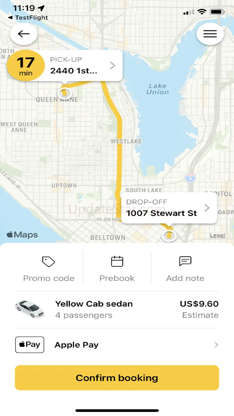 Seattle Yellow Cab. 1.7.0