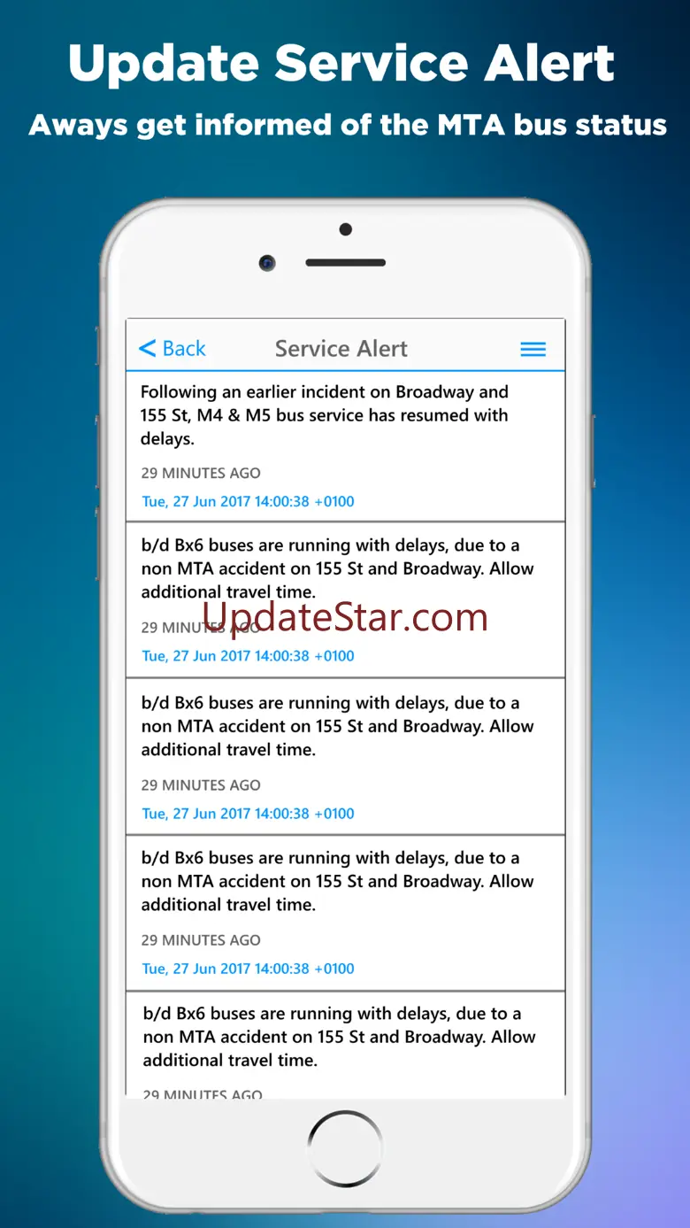 NYC Bus Time App (MTA) 1.8