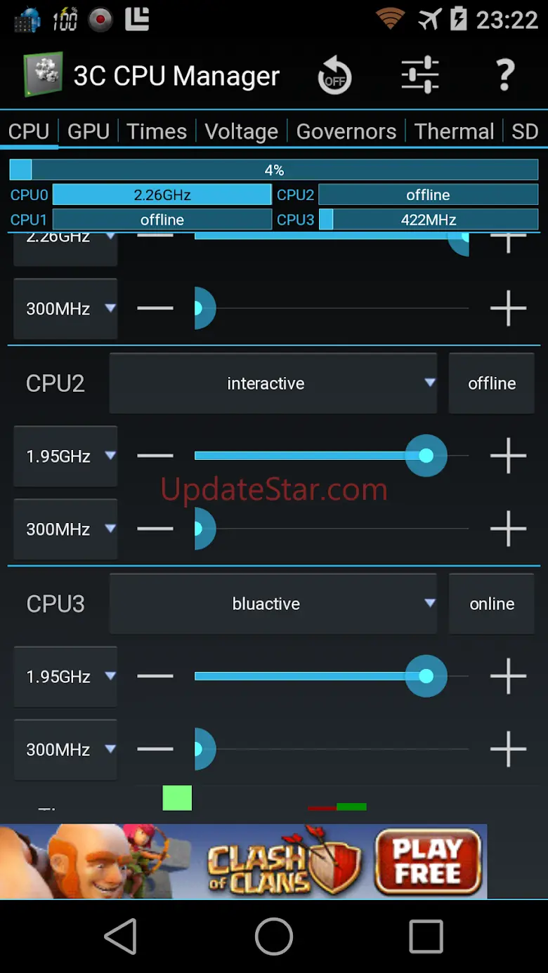 3C CPU Manager (root) 4.9.1