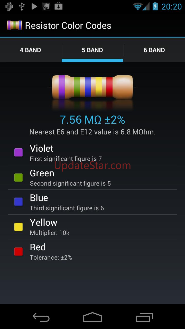 Resistor Color Codes 2.0a