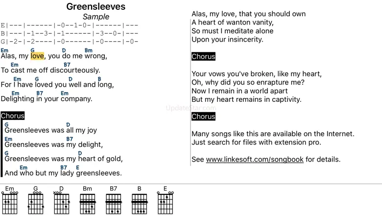 SongBook Chordpro 5.10.1