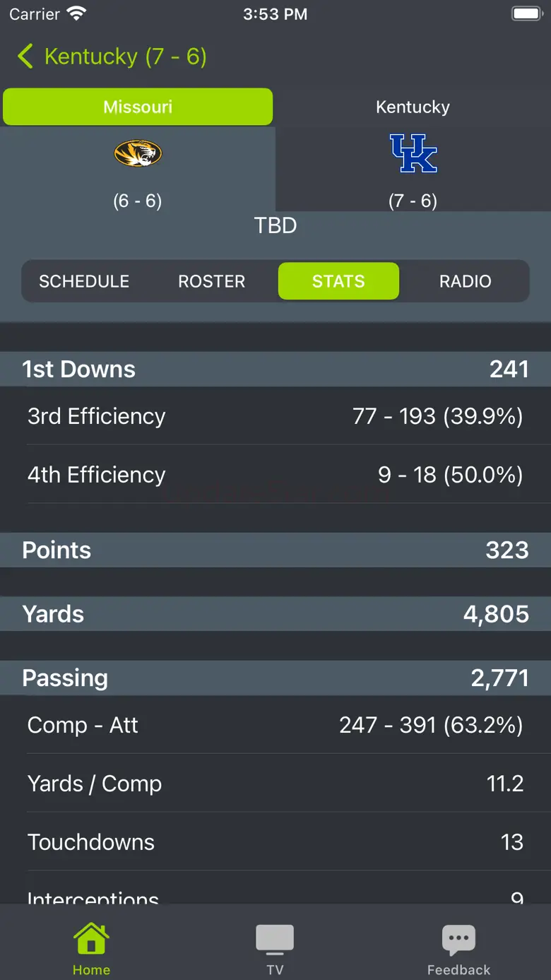 SEC Football Scores and Radio 5.2.0