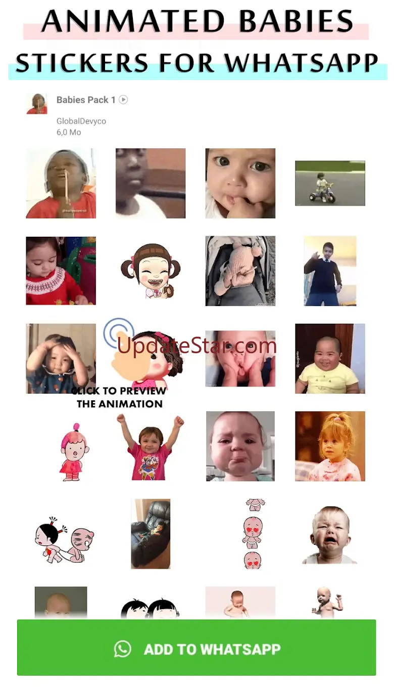 Animated baby WhastApp sticker 1.27