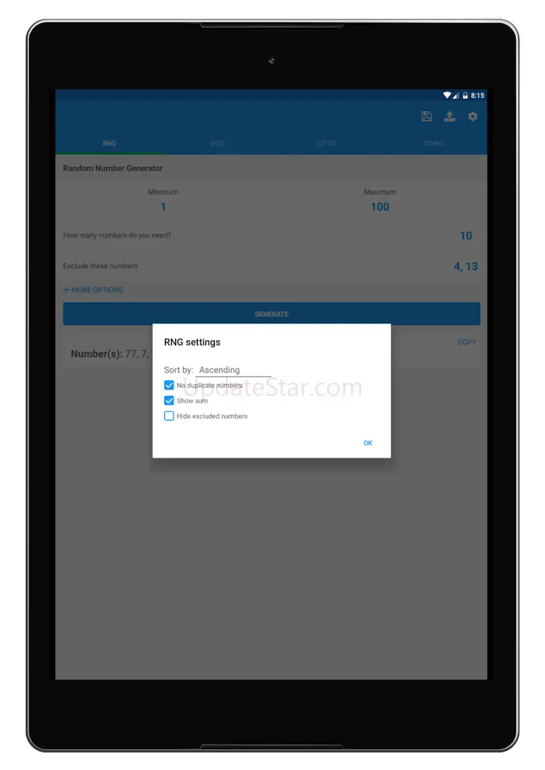 Random Number Generator Plus 2.4.8