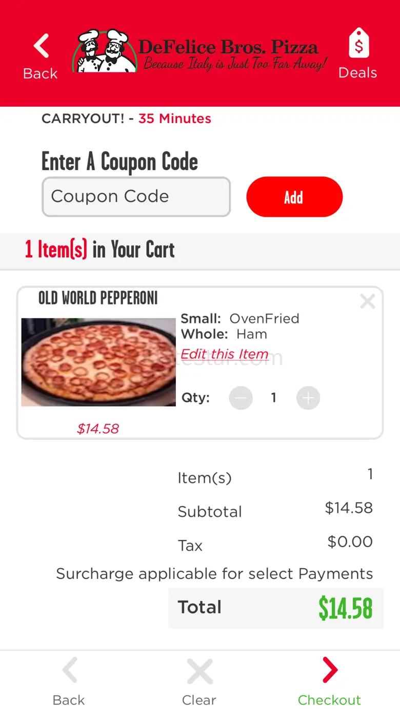 DeFelice Bros Pizza 4.1.0