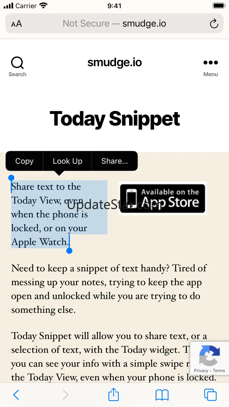 Today Snippet Widget 2.1.1