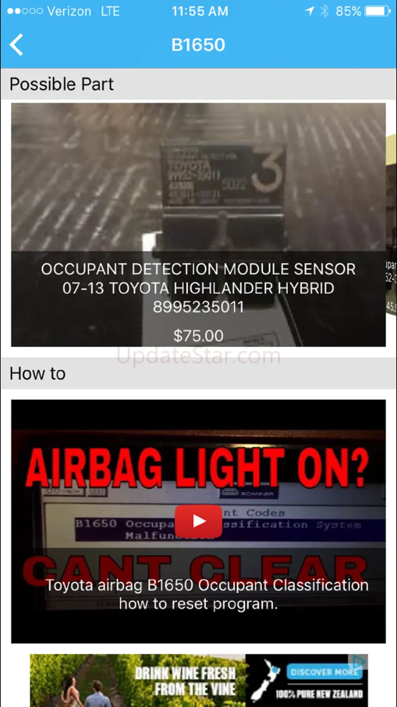 VEHIX411   OBD Trouble Codes 1.9