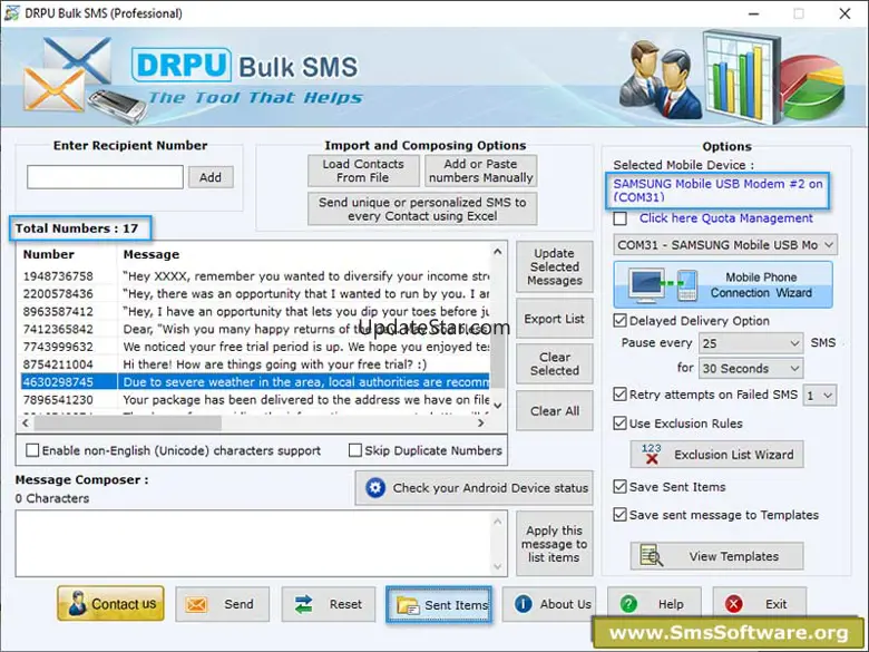 SMS Software for GSM Mobile 9.3.2.1