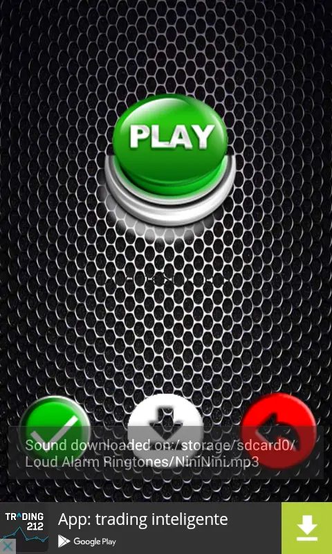 Loud alarm sounds 3.2.0