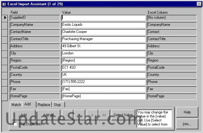 4TOPS Excel Import to Access XP/03 6.0