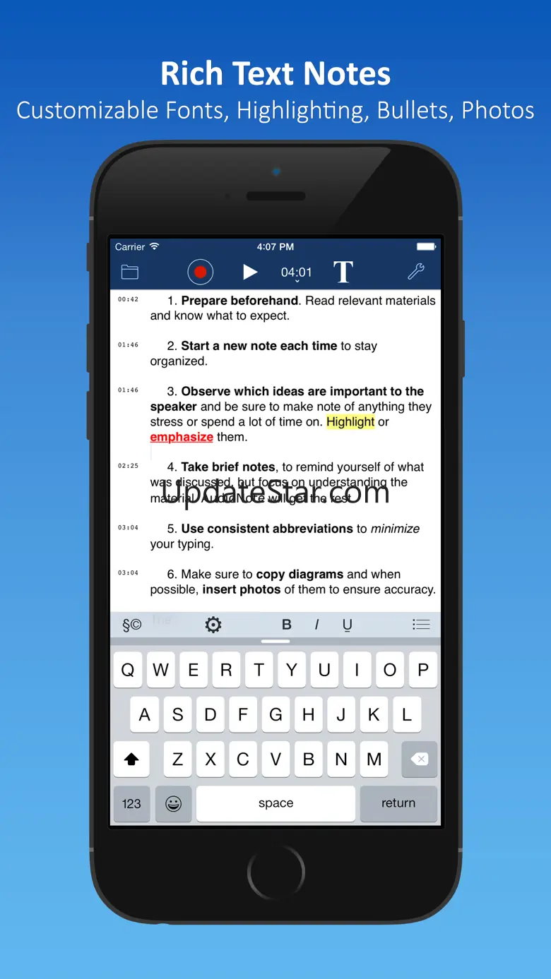 AudioNote™ 7.2.1