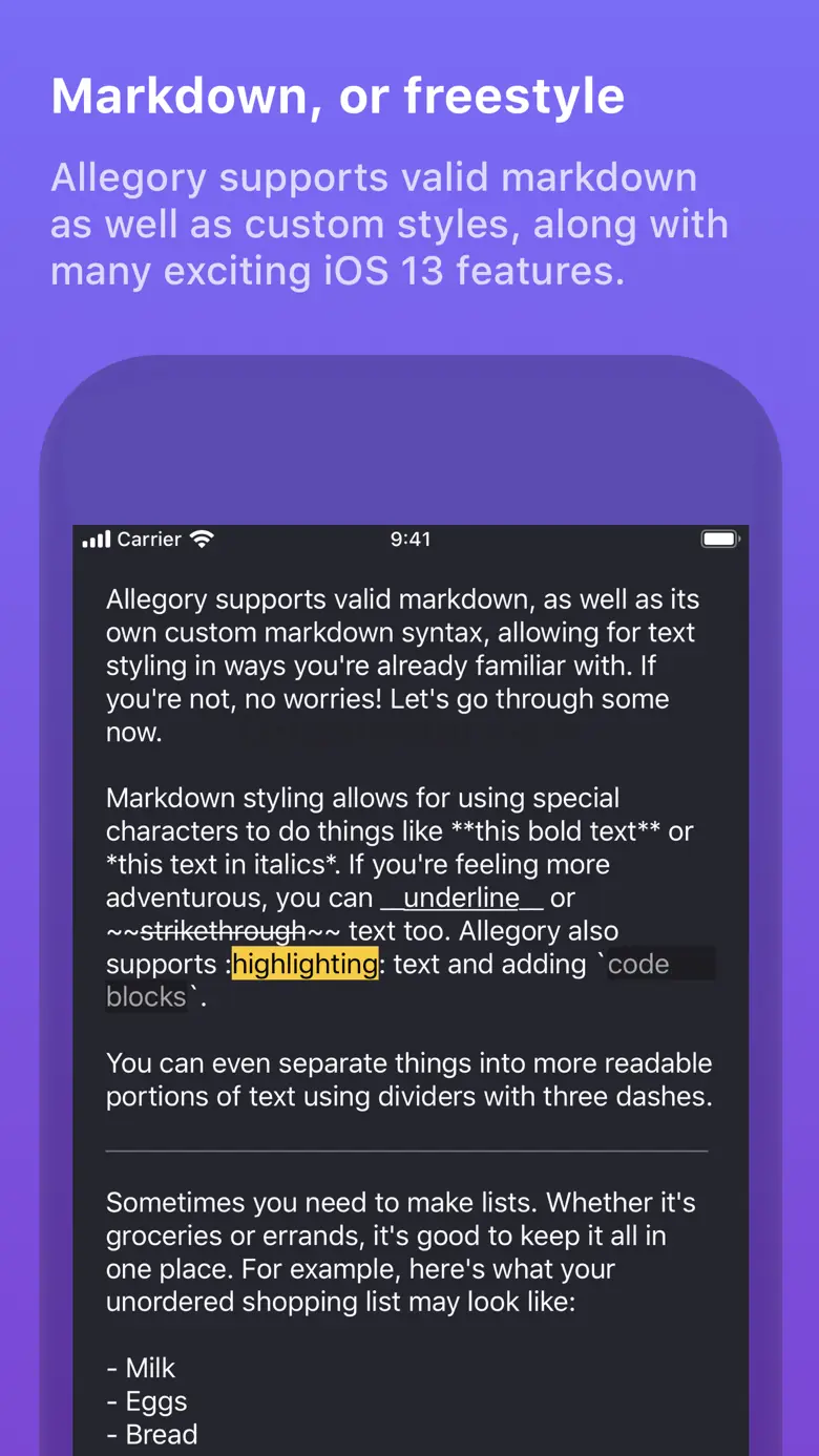 Allegory 1.2.9