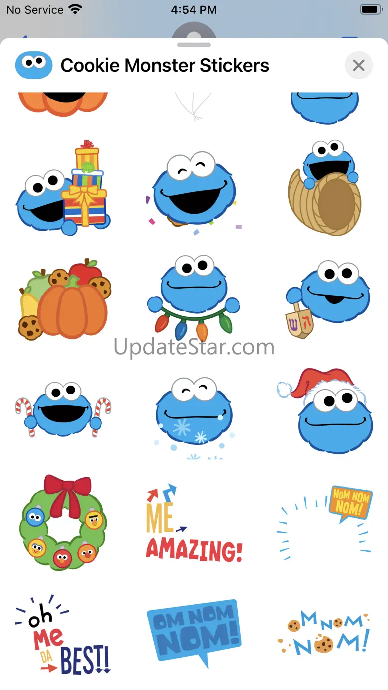 Cookie Monster Stickers 1.8
