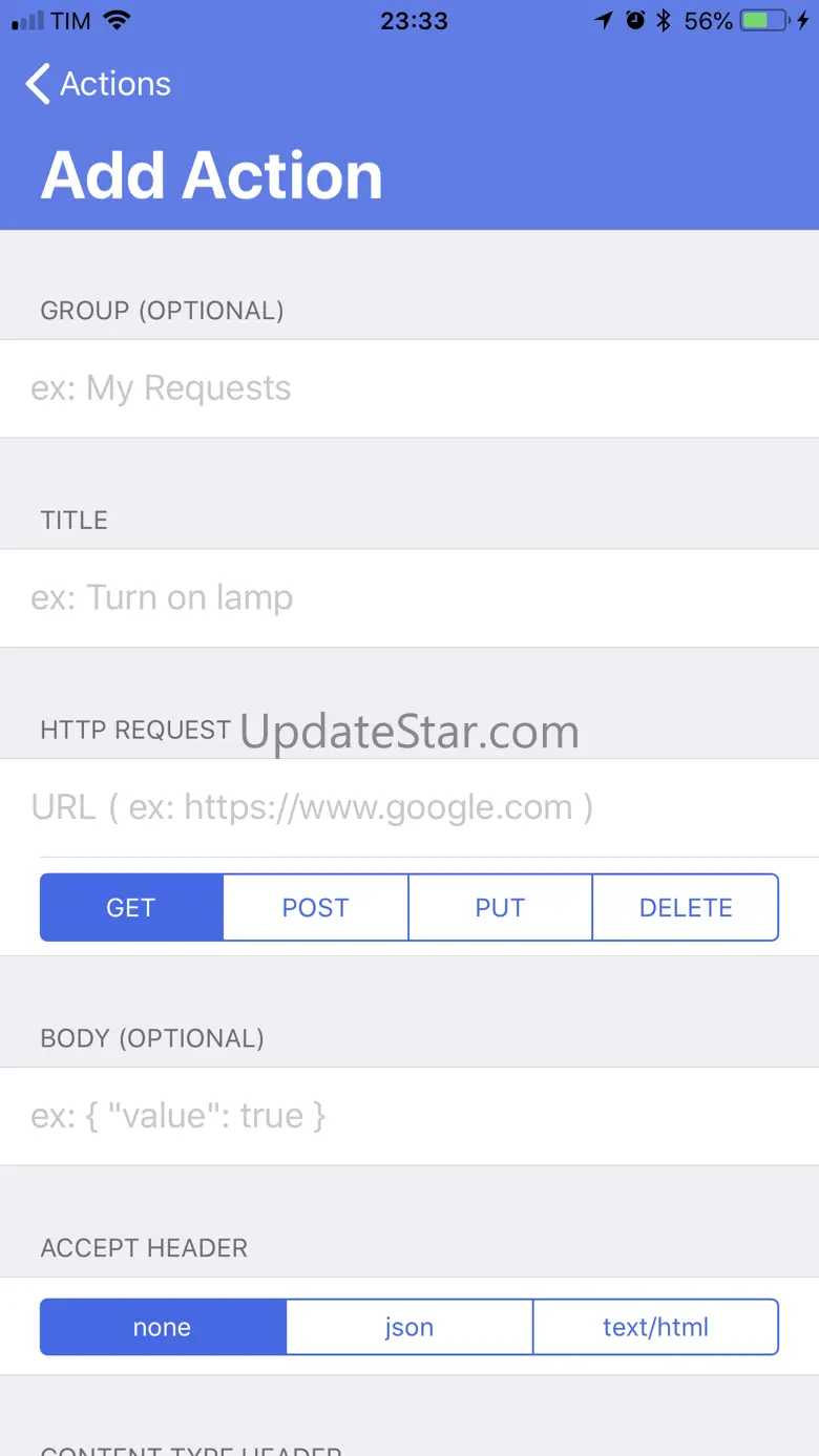Actions - HTTP Request Sender 1.0