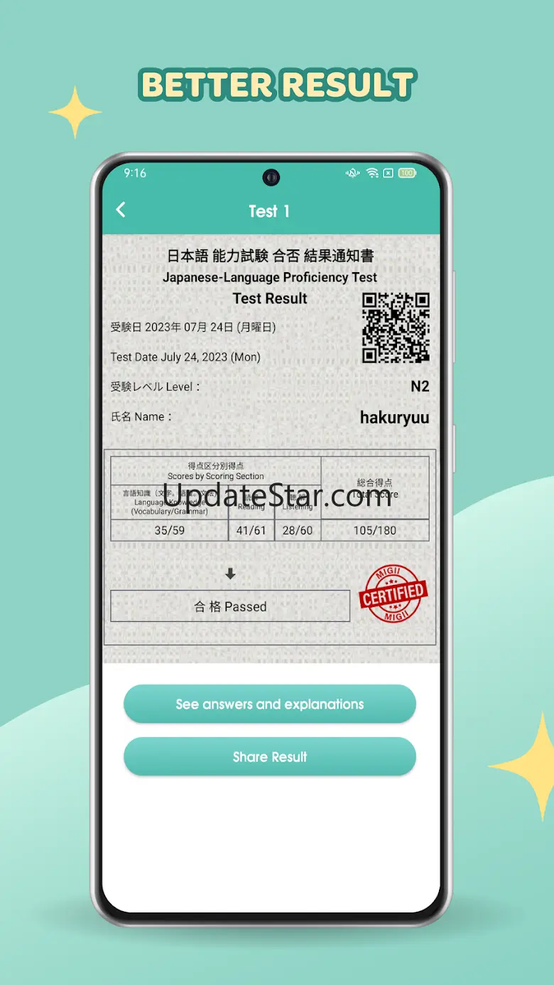 JLPT test N1-N5 Migii 2.9.7