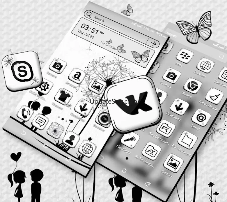 Black And White Launcher Theme 5.1