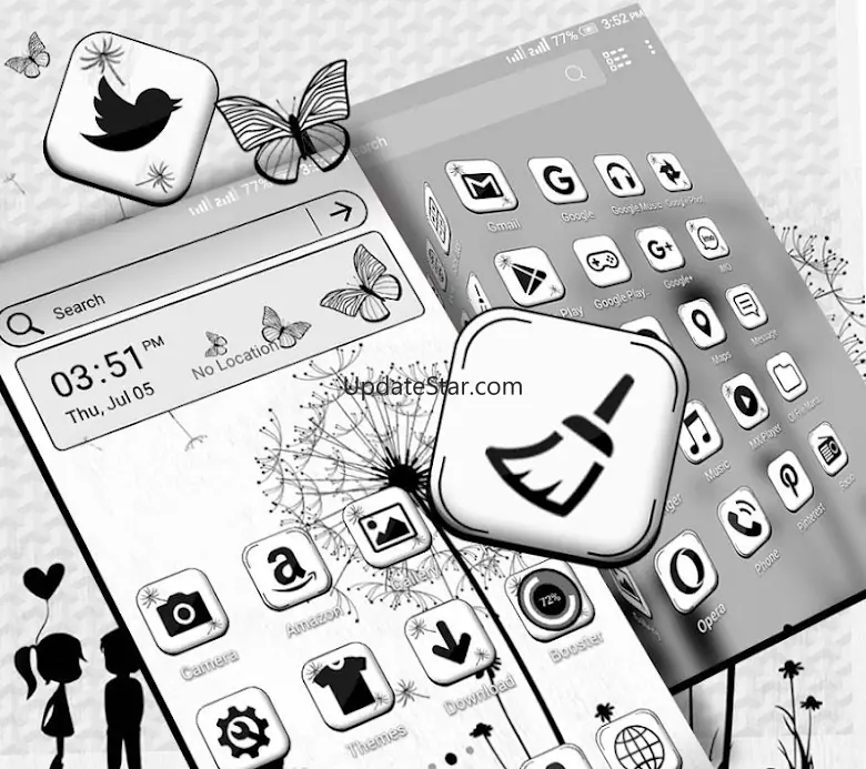 Black And White Launcher Theme 5.1