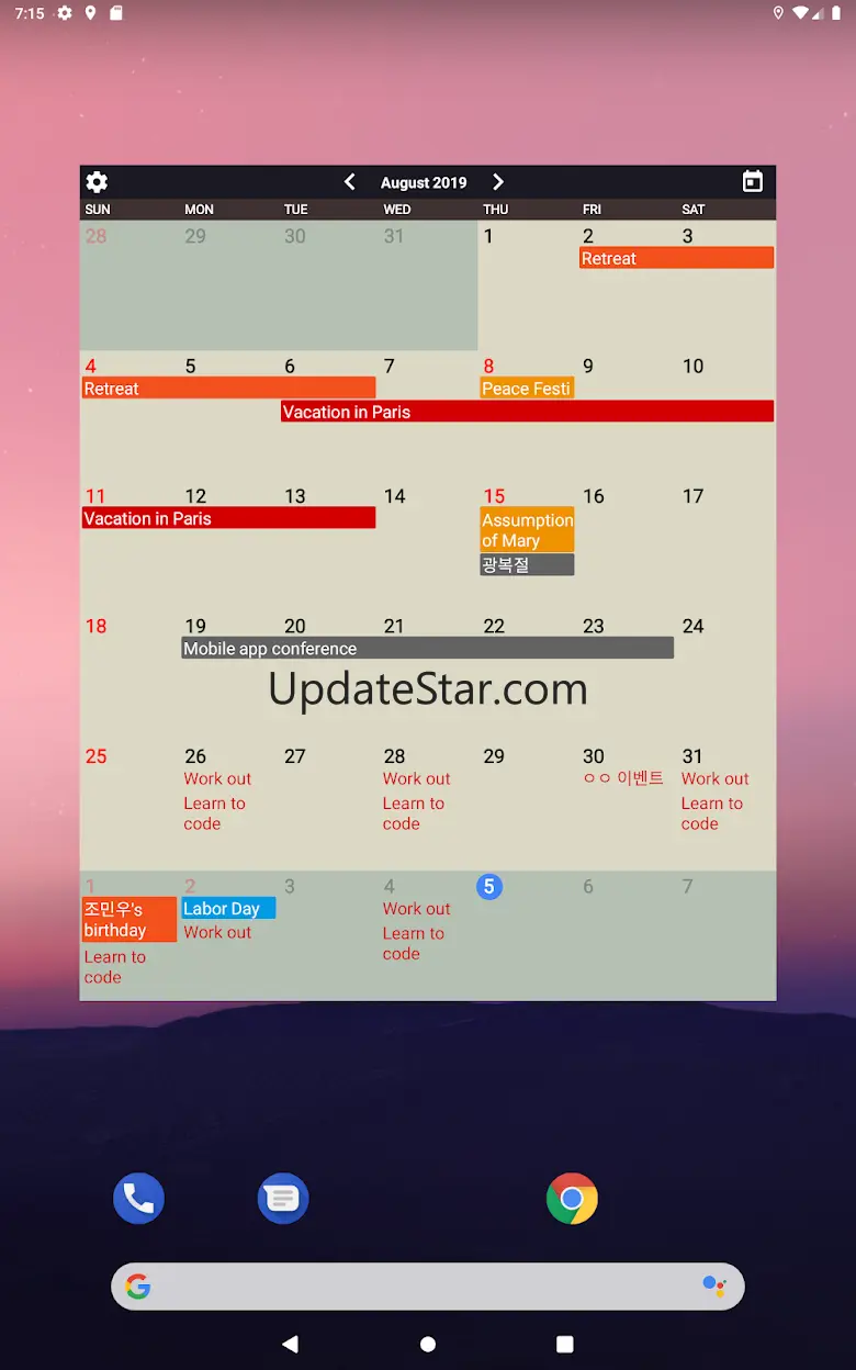 Calendar Widgets Suite 1.2.36