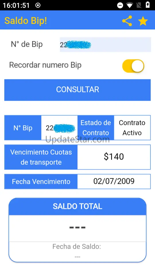 Saldo Bip! 1.0.8