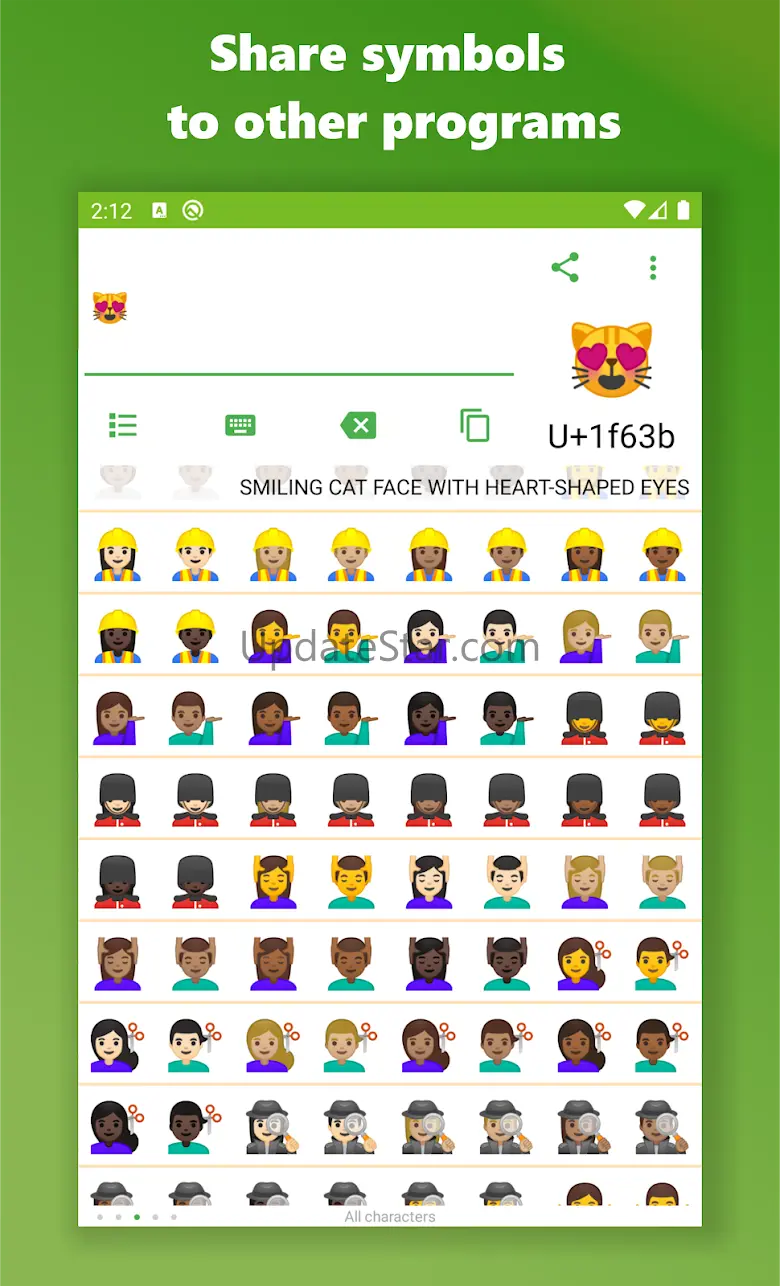 Character table 3.7.23