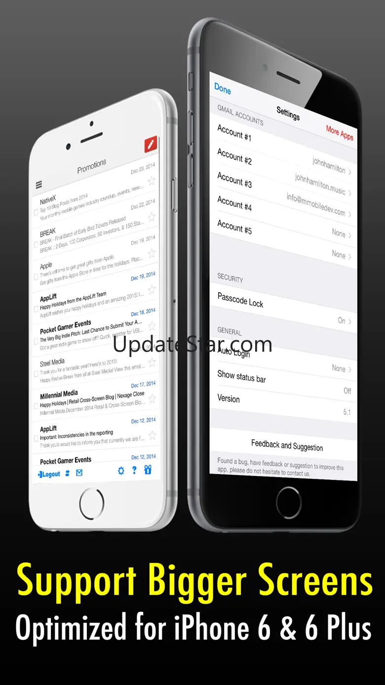 Safe Mail for Gmail Free : secure and easy email mobile app with Touch ID to access multiple Gmail and Google Apps inbox accounts 6.0