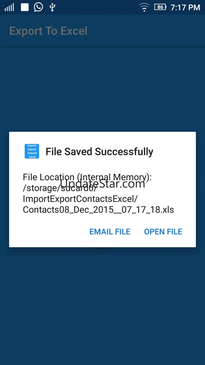 Import Export Contacts Excel 8.5
