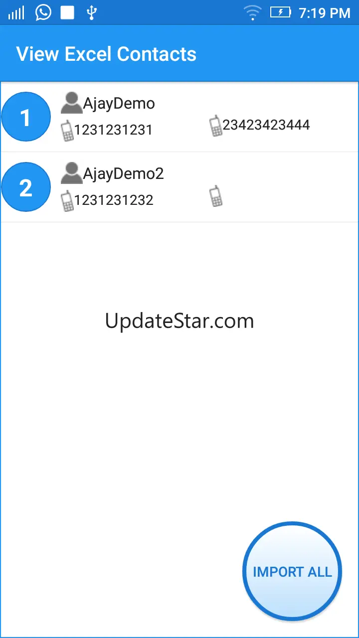 Import Export Contacts Excel 8.5