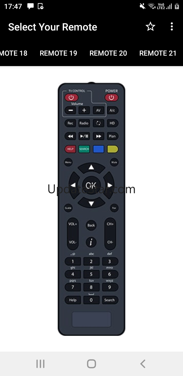 Hathway Remote Control 9.7
