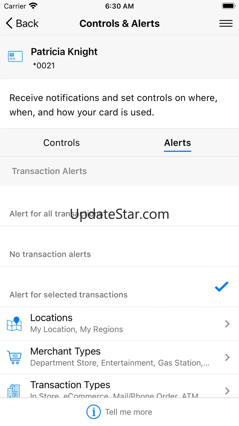 Dollar Bank Card Control 6.0.12