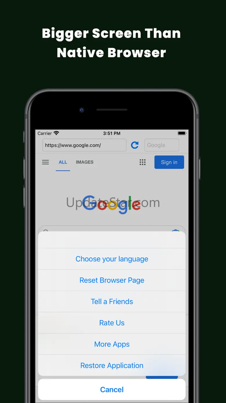 Full Screen Web Browser App 2.9