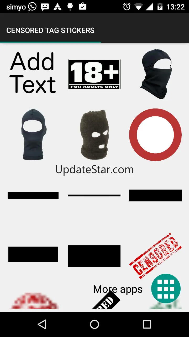 Censored tags stickers 18