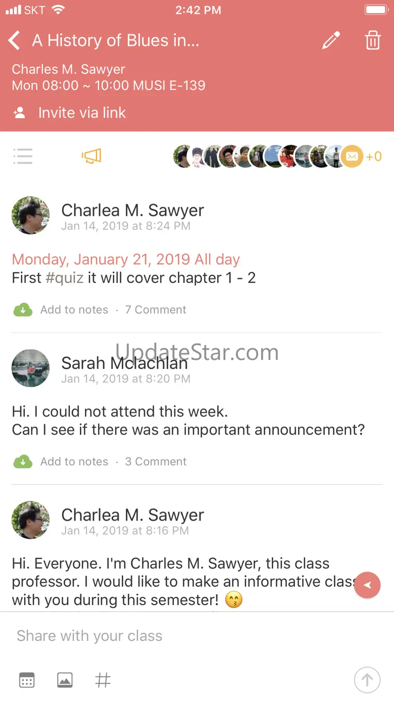 ClassUp - Schedule, Note 9.1.5