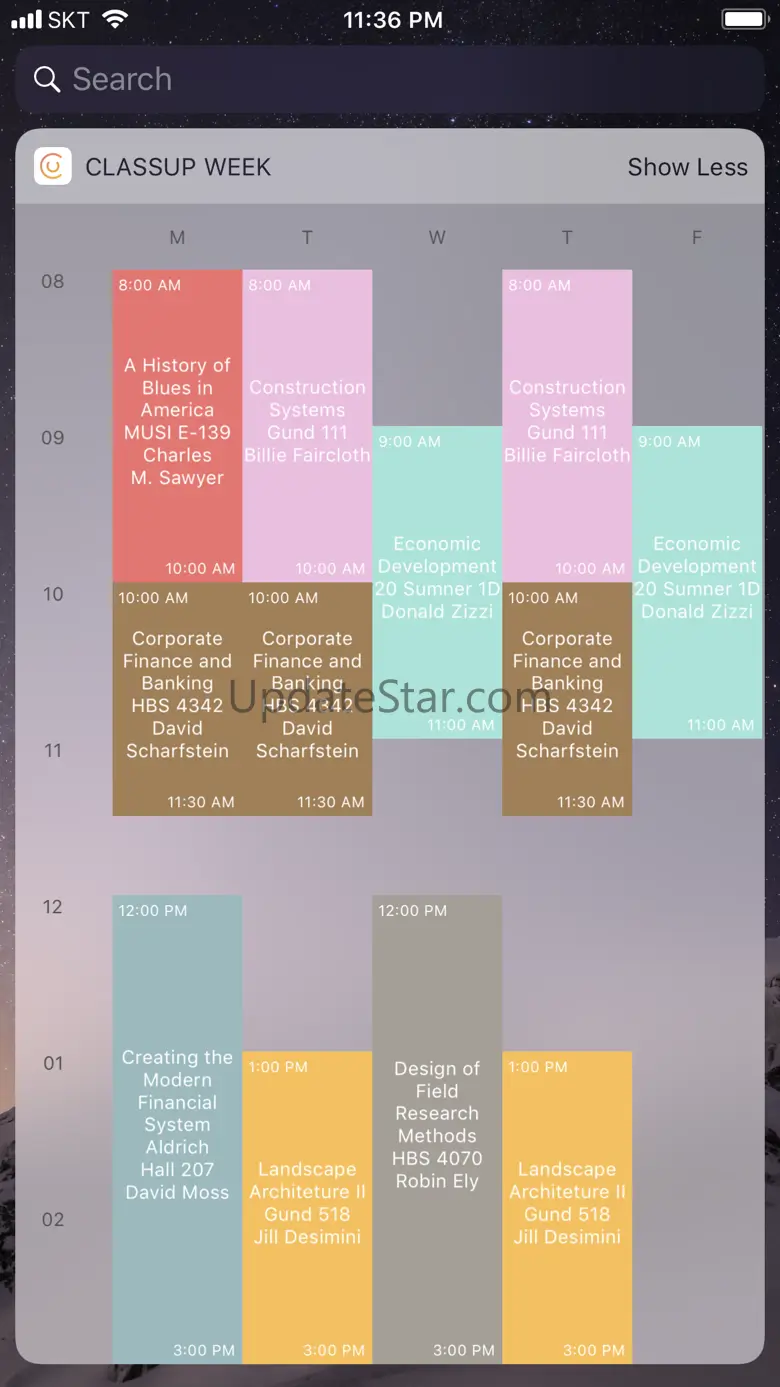 ClassUp - Schedule, Note 9.1.5