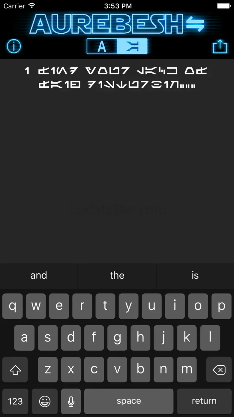 Aurebesh IO (no ads) 1.3.1