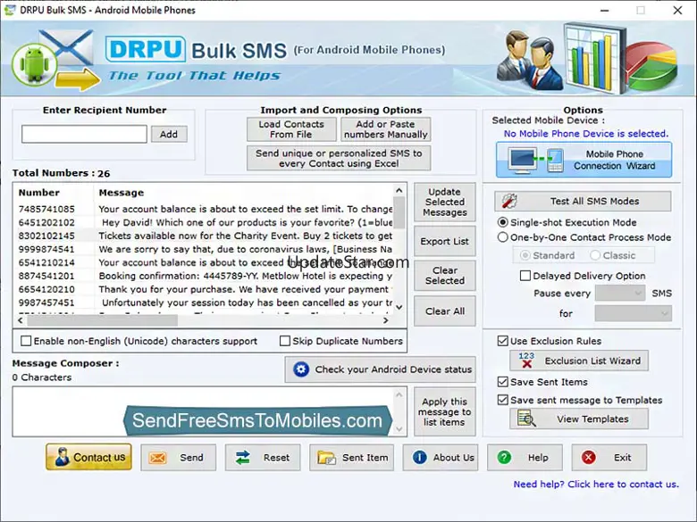 Bulk SMS Tool for Android Mobile 8.4.1.0