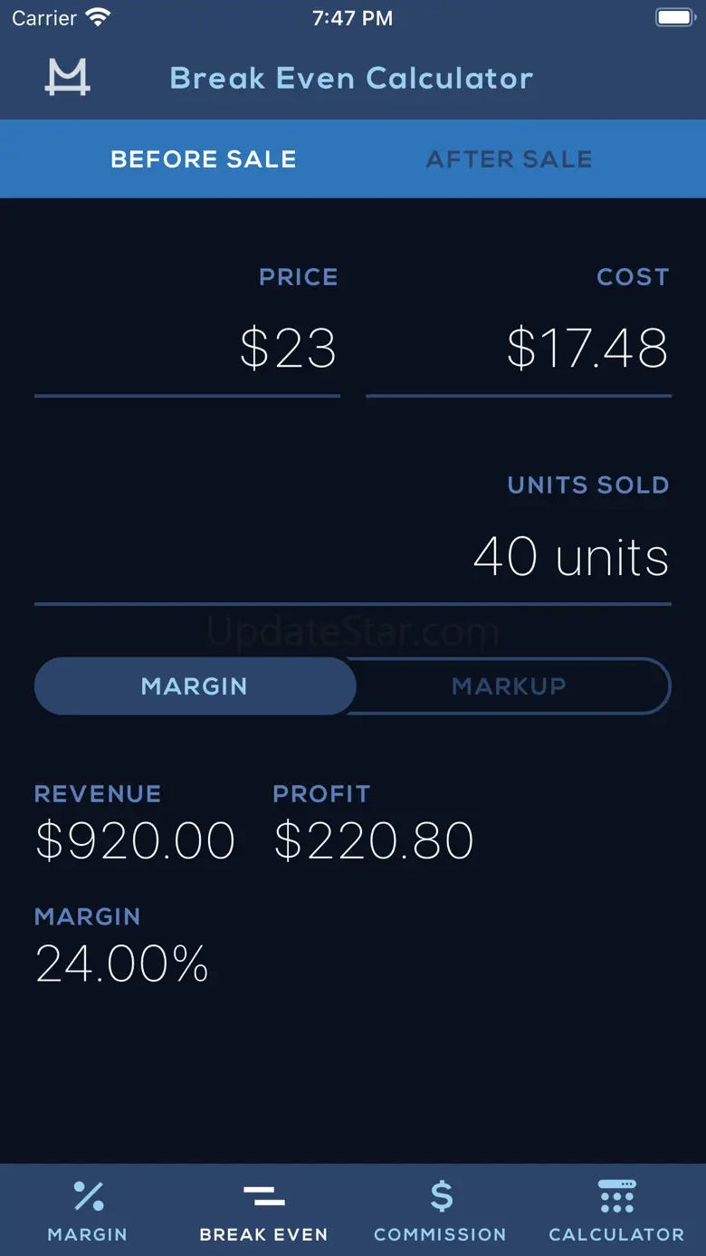 Cost Margin Calculator 4.0.3