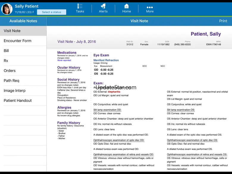 Eyefinity EHR 7.7.1
