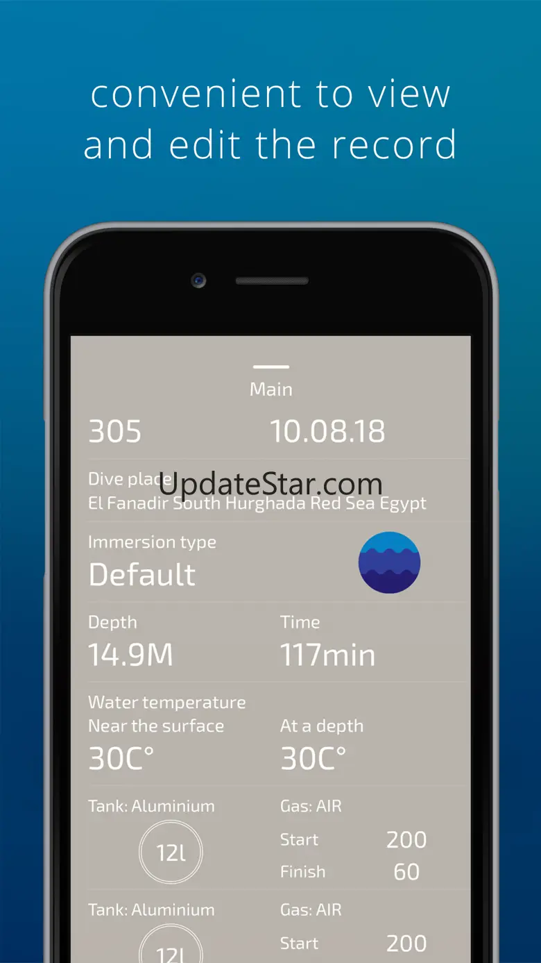 Diving logbook-Dive Number 3.1.6