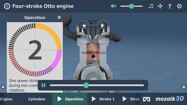 Four-stroke Otto engine 3D 1.99