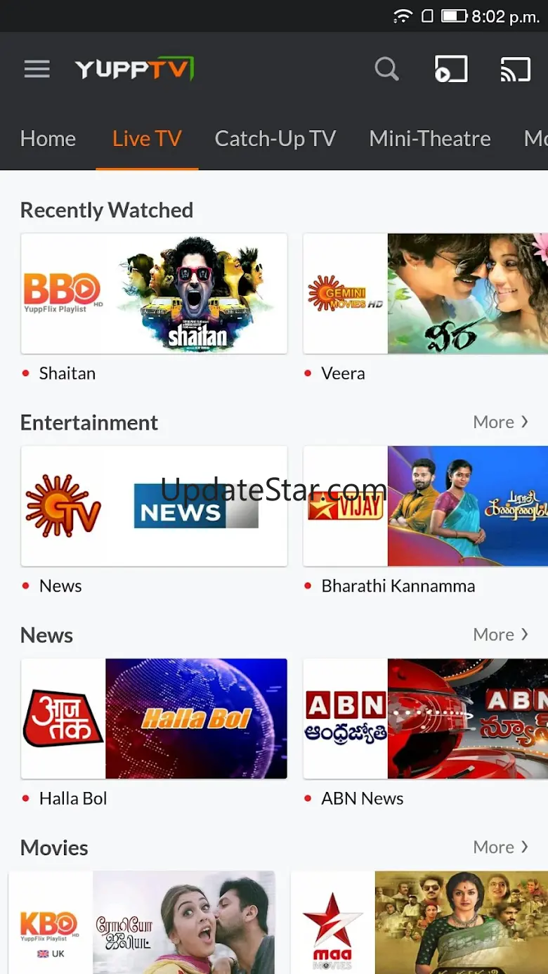 YuppTV LiveTV, Live Cricket 7.18.1