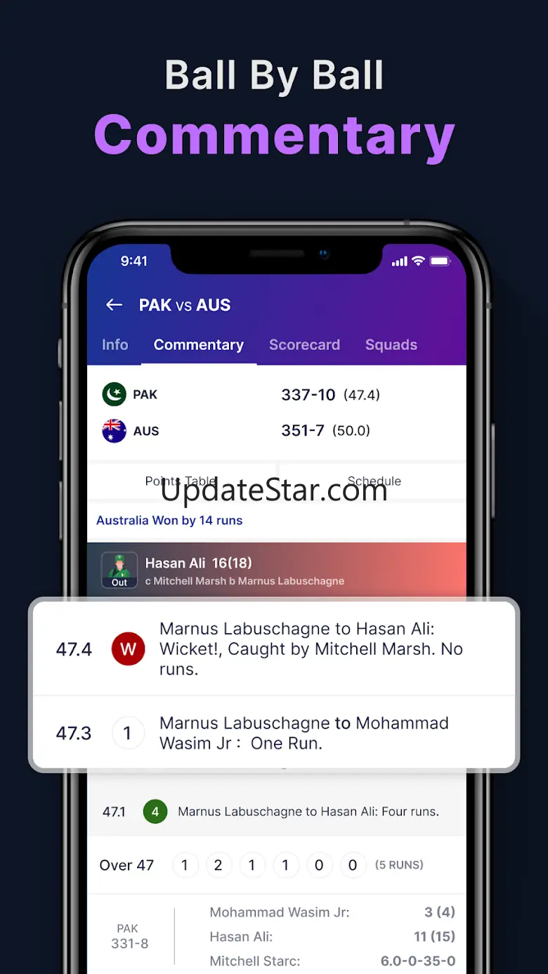 Live Cricket Score for IPL 2.5.47