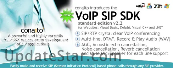 VoIP SIP SDK with DLL, ActiveX and .NET 2.2
