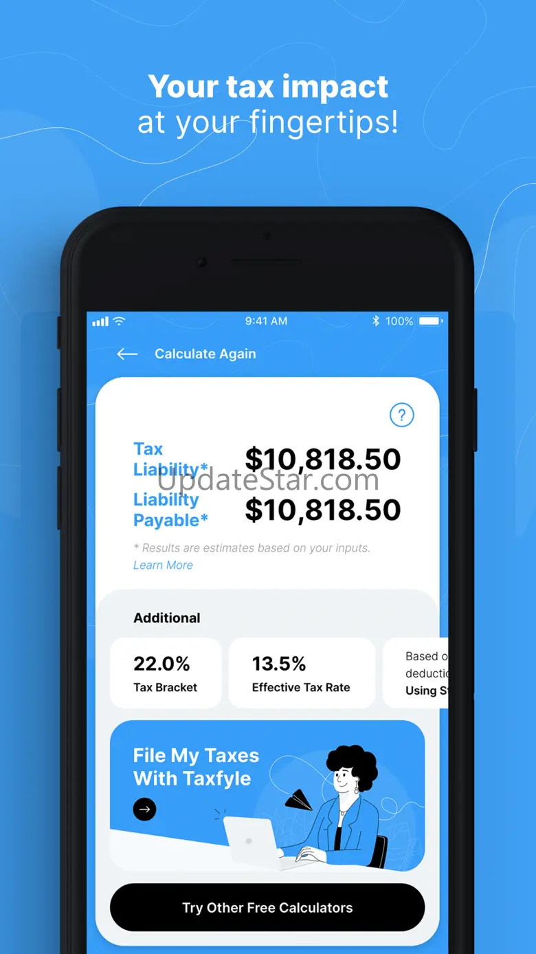Taxfyle: Income Tax Calculator 8.0